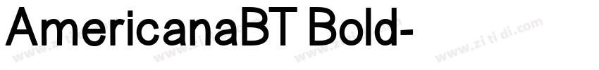 AmericanaBT Bold字体转换